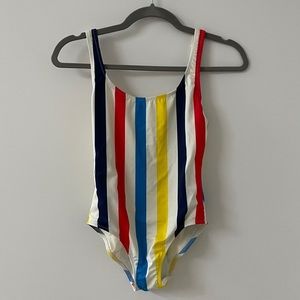 Solid & Striped One Piece Swimsuit